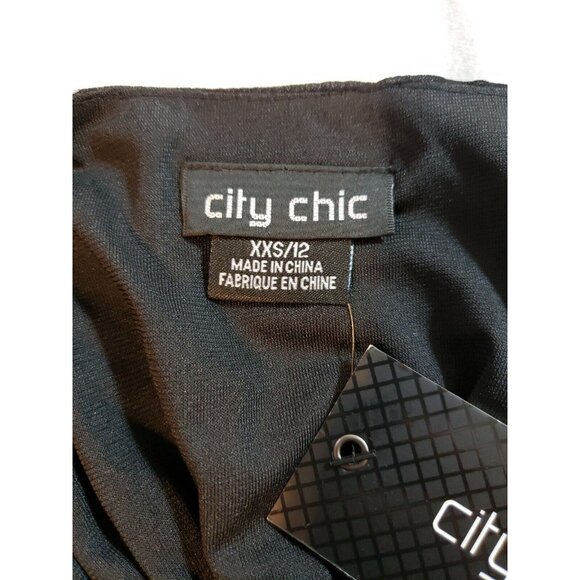 City Chic Maxi Mila‎ Black Floral Adjustable Strap Maxi Dress 12 New - Picture 5 of 11